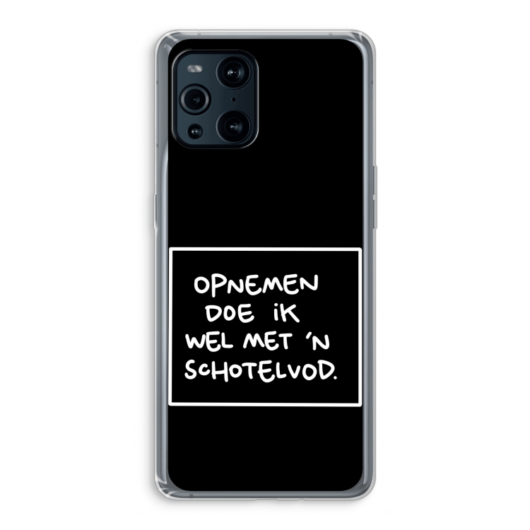 Schotelvod: Oppo Find X3 Pro Transparant Hoesje