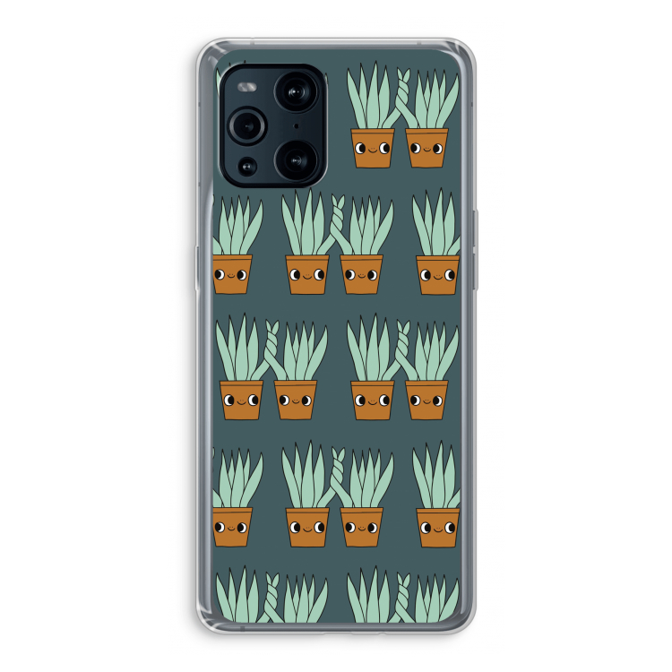 Sansevieria: Oppo Find X3 Pro Transparant Hoesje