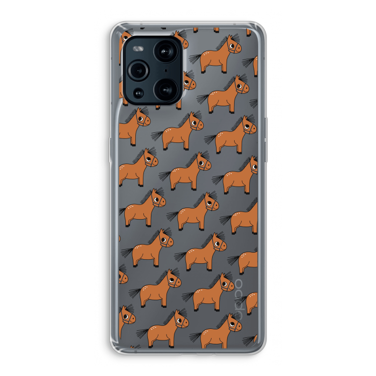 Pony: Oppo Find X3 Pro Transparant Hoesje