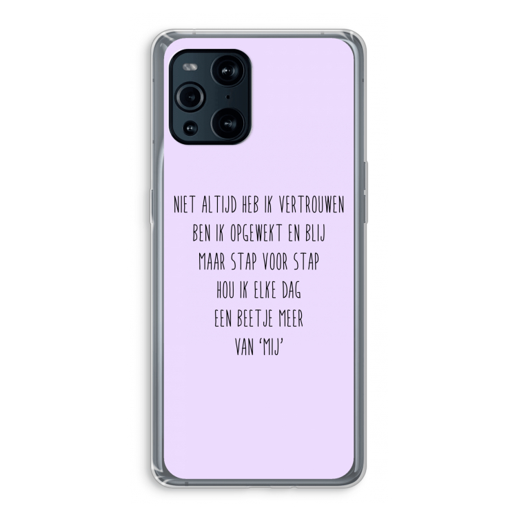 Zelfvertrouwen: Oppo Find X3 Pro Transparant Hoesje