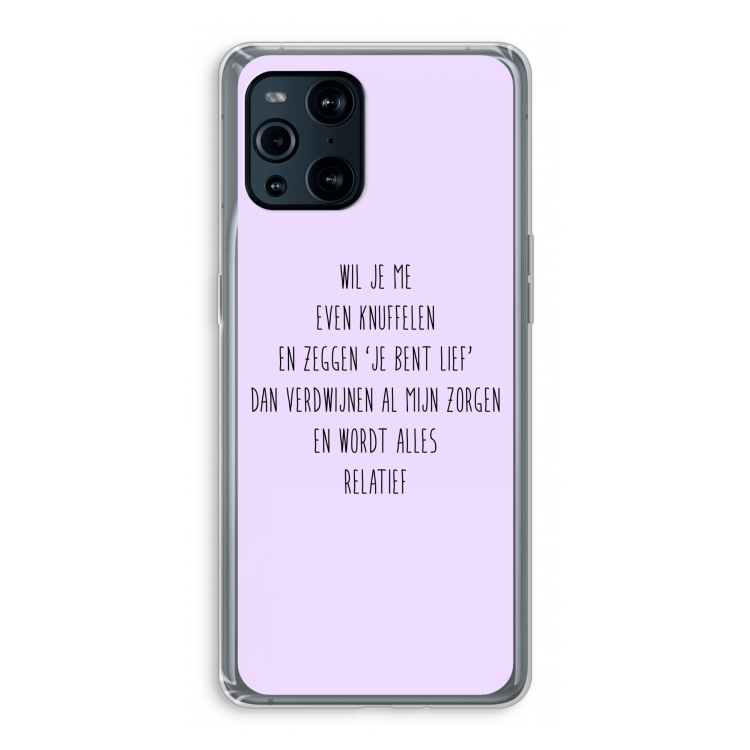 Relatief: Oppo Find X3 Pro Transparant Hoesje