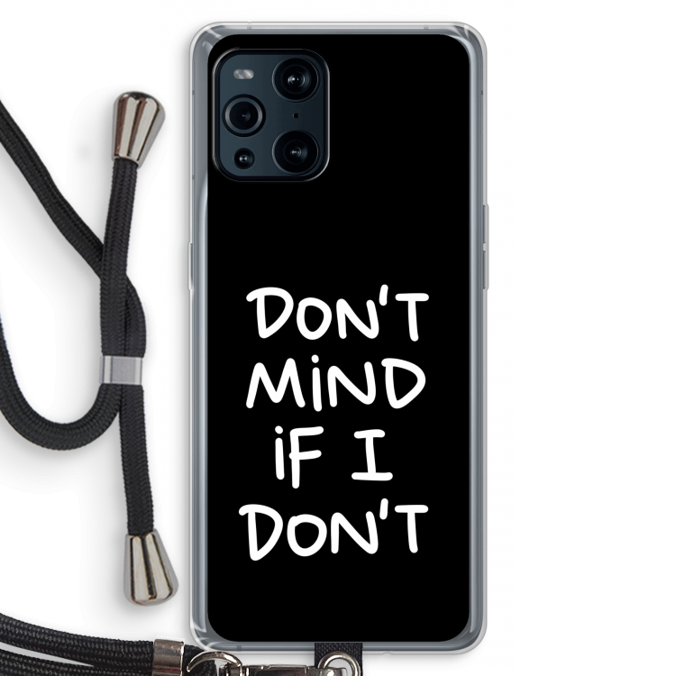 Don't Mind: Oppo Find X3 Pro Transparant Hoesje met koord