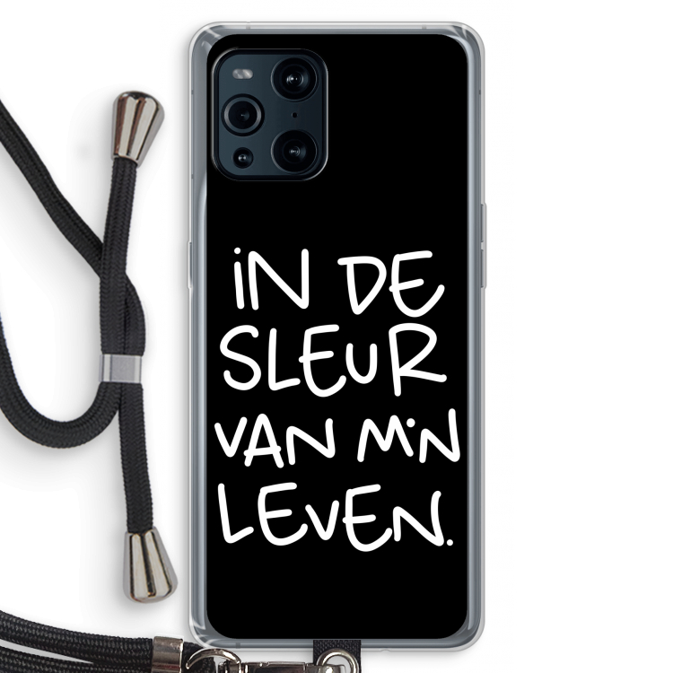 De Sleur: Oppo Find X3 Pro Transparant Hoesje met koord