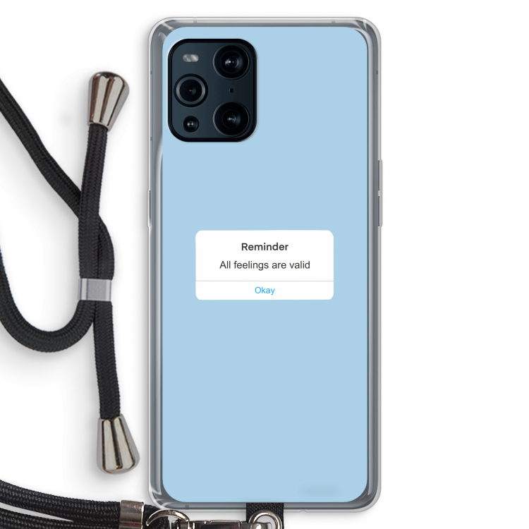 Reminder: Oppo Find X3 Pro Transparant Hoesje met koord