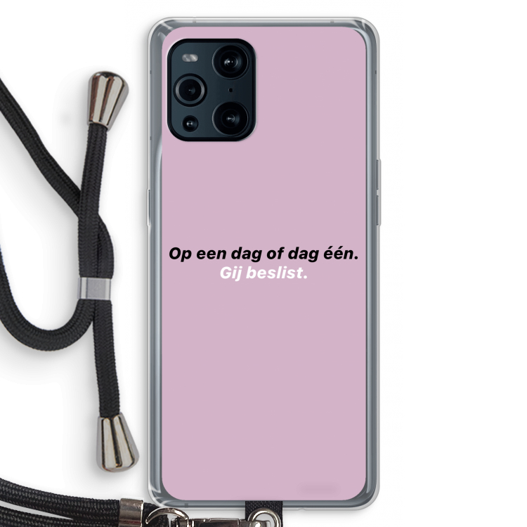 gij beslist: Oppo Find X3 Pro Transparant Hoesje met koord