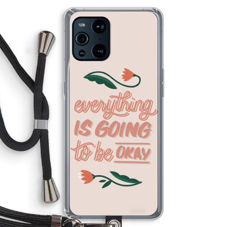 Optimistic flower girl: Oppo Find X3 Pro Transparant Hoesje met koord