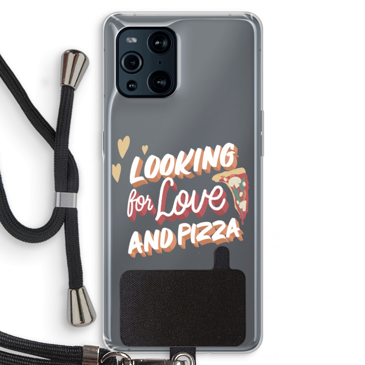 Pizza is the answer: Oppo Find X3 Pro Transparant Hoesje met koord