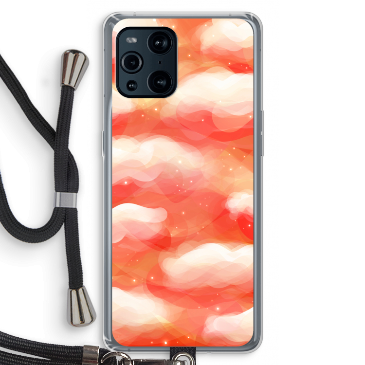 Lichte Wolken: Oppo Find X3 Pro Transparant Hoesje met koord
