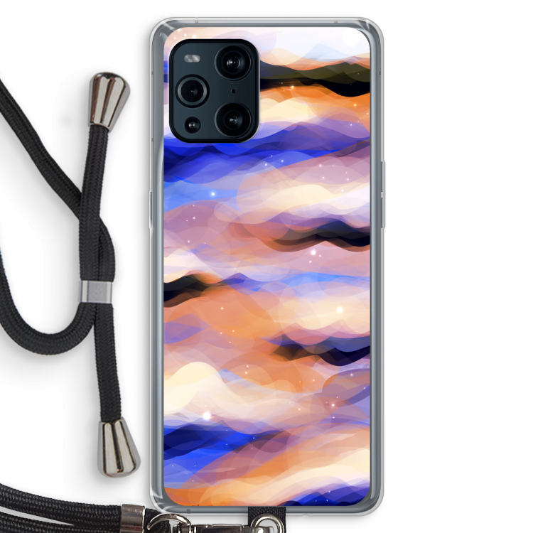 Donkere Wolken: Oppo Find X3 Pro Transparant Hoesje met koord