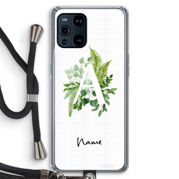 Green Brush: Oppo Find X3 Pro Transparant Hoesje met koord