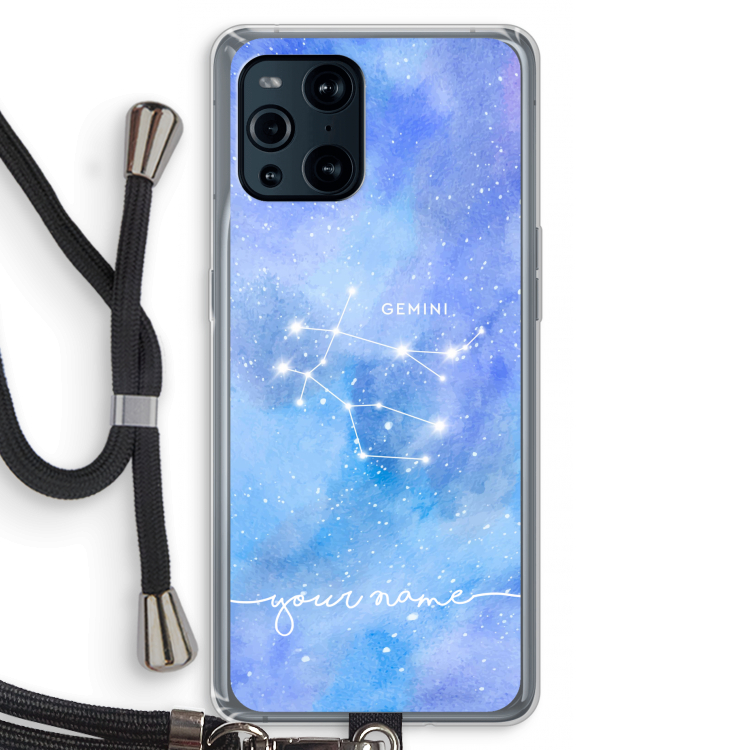 Sterrenbeeld - Licht: Oppo Find X3 Pro Transparant Hoesje met koord