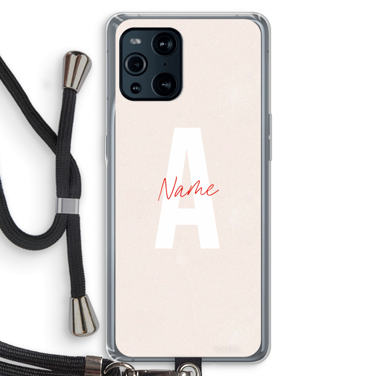 Strawberry Milkshake: Oppo Find X3 Pro Transparant Hoesje met koord