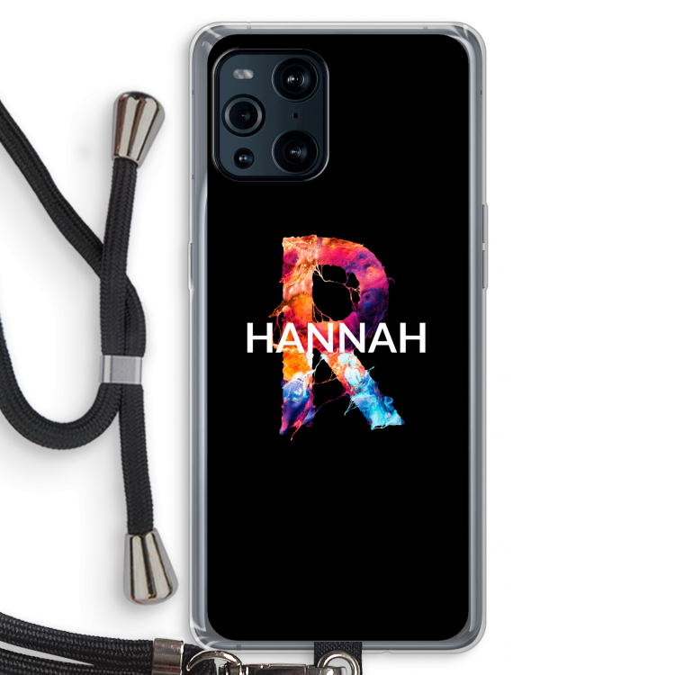 Abstract Spectrum: Oppo Find X3 Pro Transparant Hoesje met koord