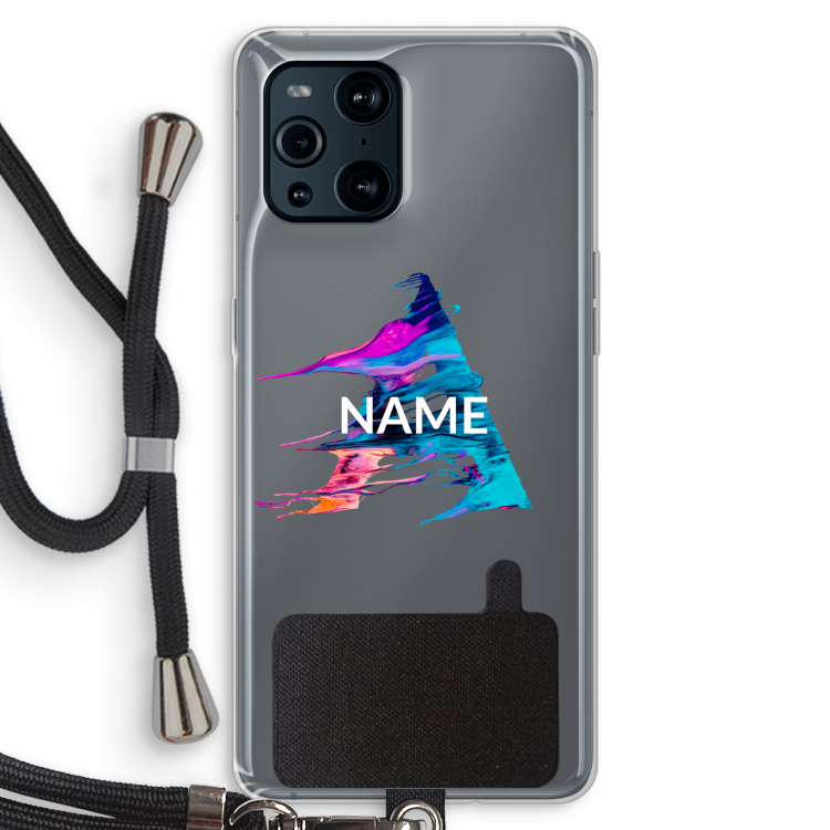 Abstract Spectrum: Oppo Find X3 Pro Transparant Hoesje met koord