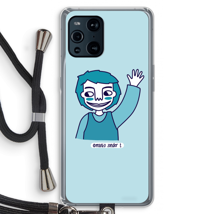 Zwaai: Oppo Find X3 Pro Transparant Hoesje met koord