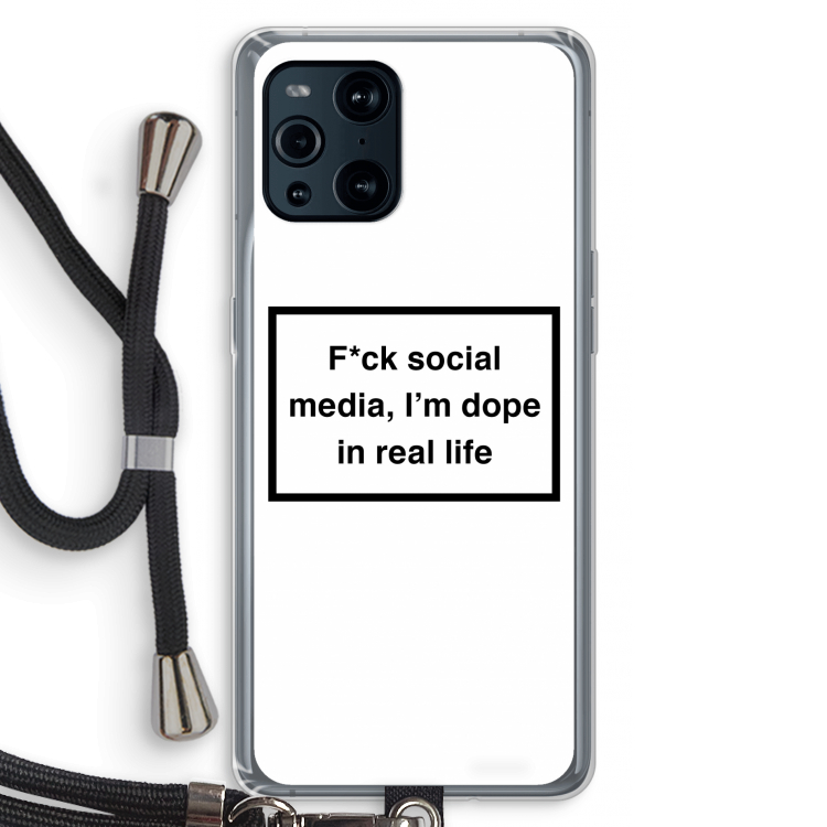 I'm dope: Oppo Find X3 Pro Transparant Hoesje met koord