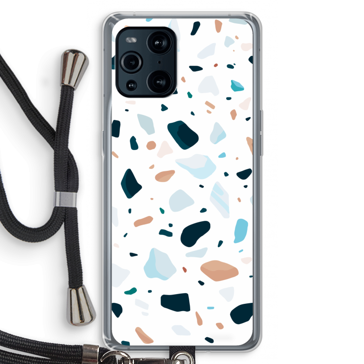 Terrazzo N°13: Oppo Find X3 Pro Transparant Hoesje met koord