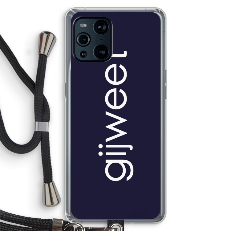 Gijweet: Oppo Find X3 Pro Transparant Hoesje met koord