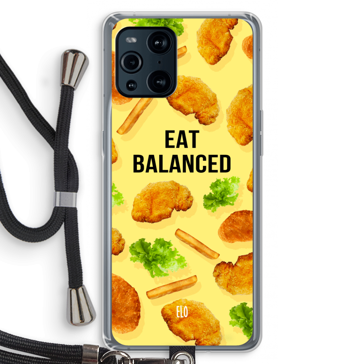 Eat Balanced: Oppo Find X3 Pro Transparant Hoesje met koord