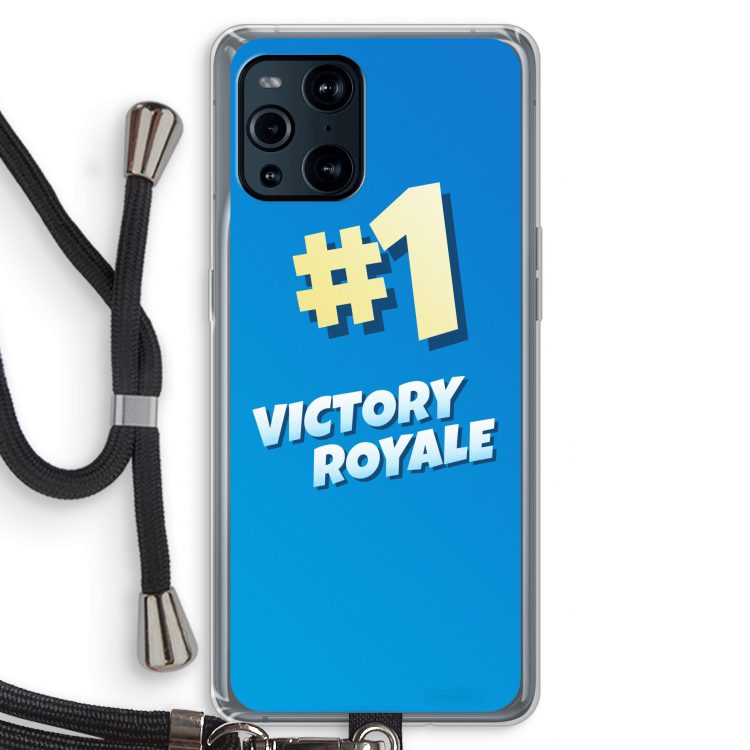 Victory Royale: Oppo Find X3 Pro Transparant Hoesje met koord