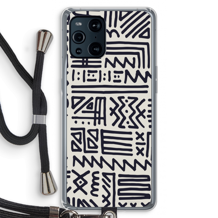 Marrakech print: Oppo Find X3 Pro Transparant Hoesje met koord
