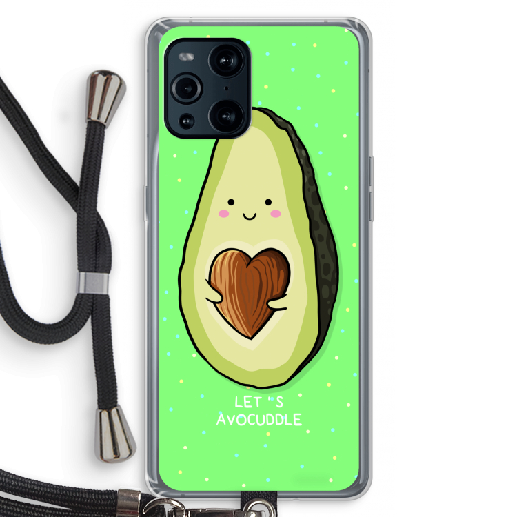 Avocuddle: Oppo Find X3 Pro Transparant Hoesje met koord