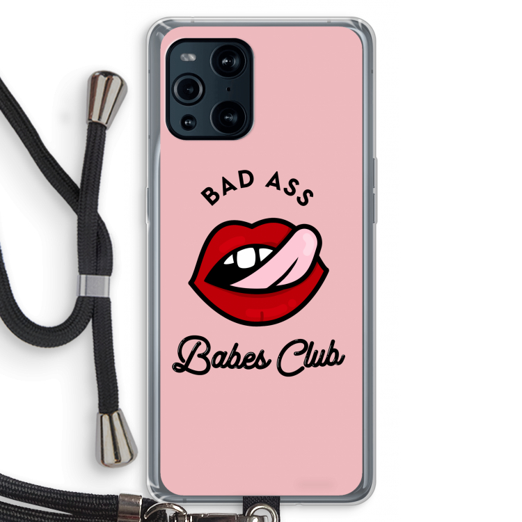 Badass Babes Club: Oppo Find X3 Pro Transparant Hoesje met koord
