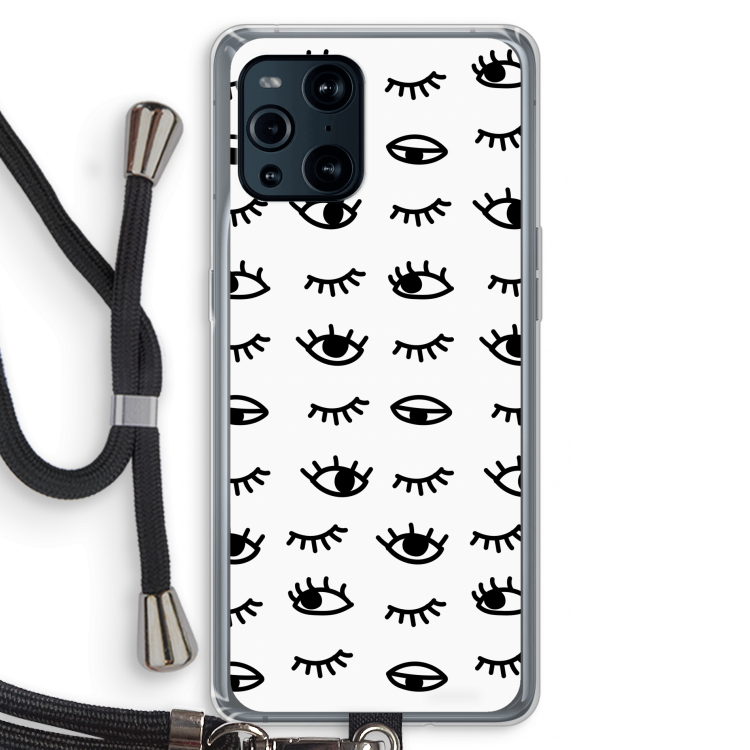 Eye pattern #2: Oppo Find X3 Pro Transparant Hoesje met koord