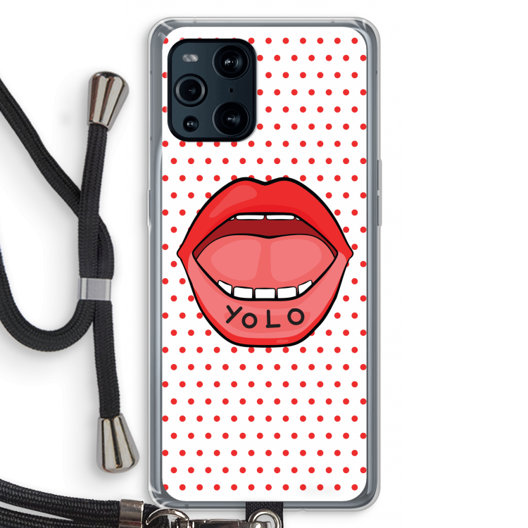 Yolo Denise: Oppo Find X3 Pro Transparant Hoesje met koord