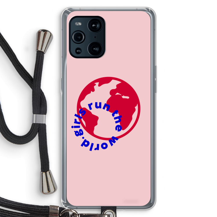 Run The World: Oppo Find X3 Pro Transparant Hoesje met koord