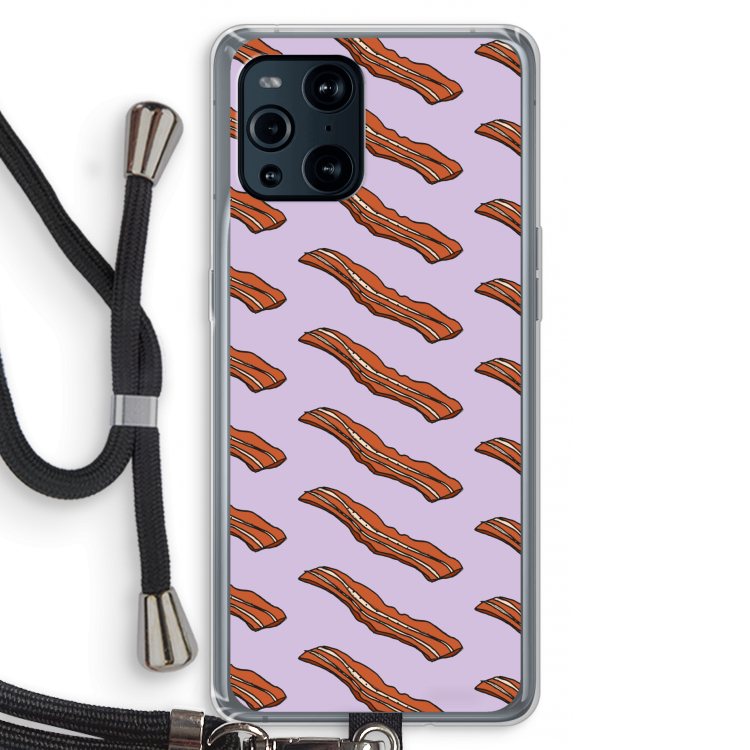 Bacon to my eggs #2: Oppo Find X3 Pro Transparant Hoesje met koord