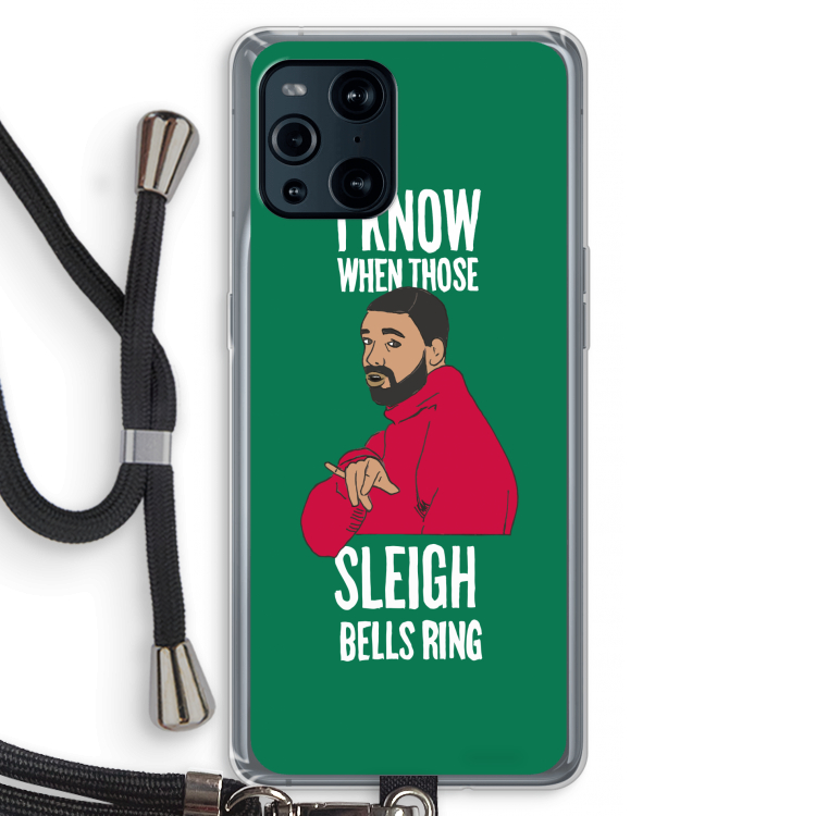 Sleigh Bells Ring: Oppo Find X3 Pro Transparant Hoesje met koord