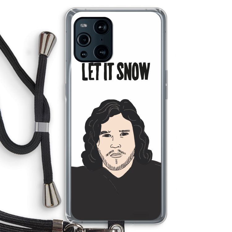 Let It Snow: Oppo Find X3 Pro Transparant Hoesje met koord