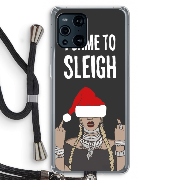 Came To Sleigh: Oppo Find X3 Pro Transparant Hoesje met koord