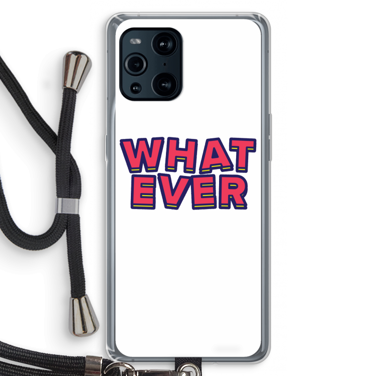 Whatever: Oppo Find X3 Pro Transparant Hoesje met koord