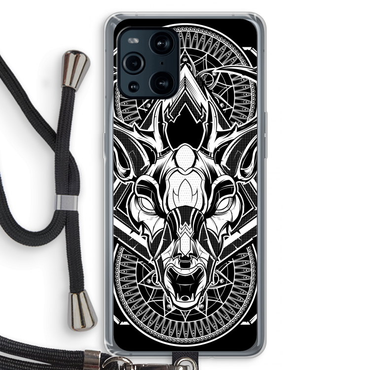Oh Deer: Oppo Find X3 Pro Transparant Hoesje met koord