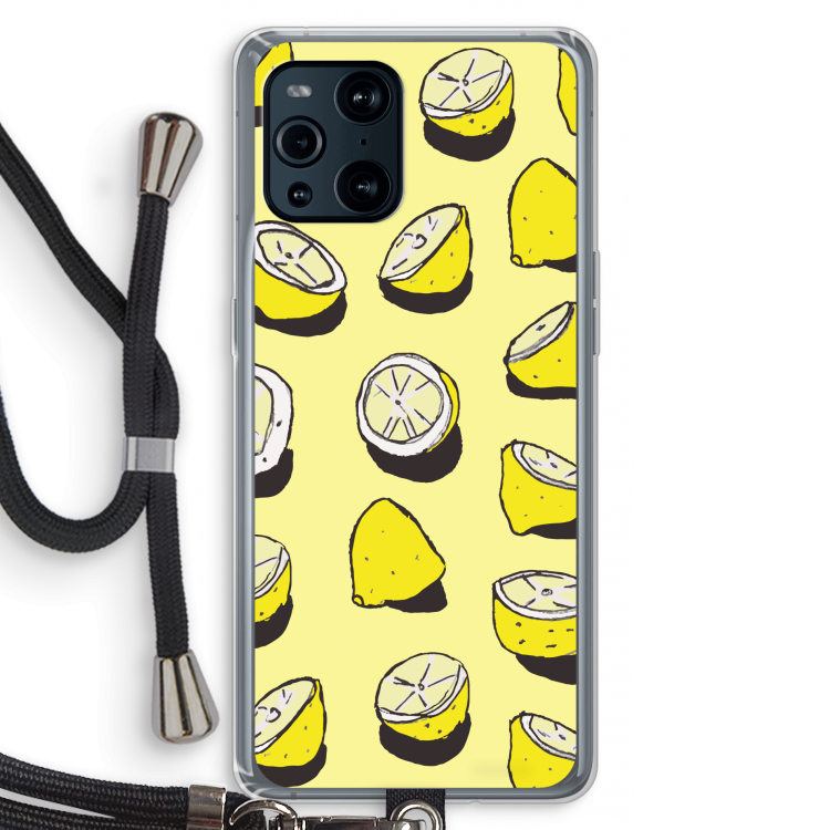 When Life Gives You Lemons...: Oppo Find X3 Pro Transparant Hoesje met koord