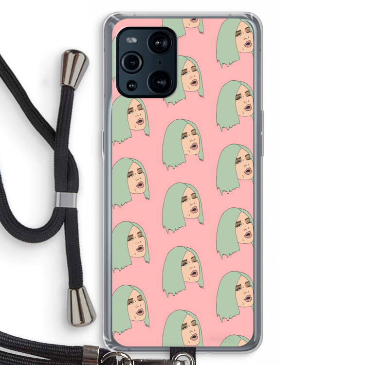King Kylie: Oppo Find X3 Pro Transparant Hoesje met koord