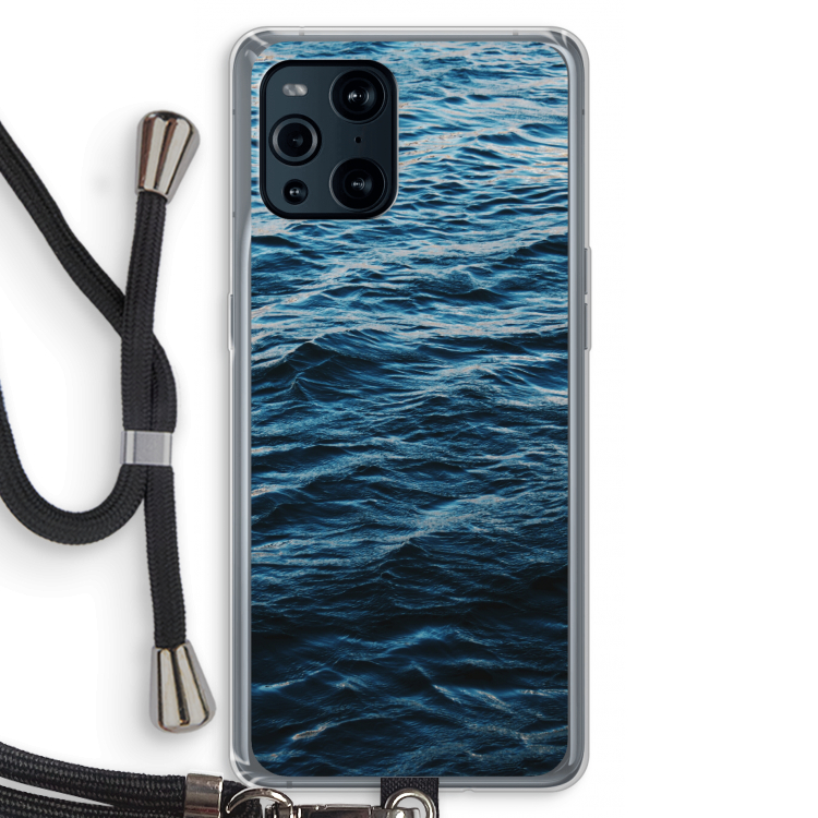 Oceaan: Oppo Find X3 Pro Transparant Hoesje met koord