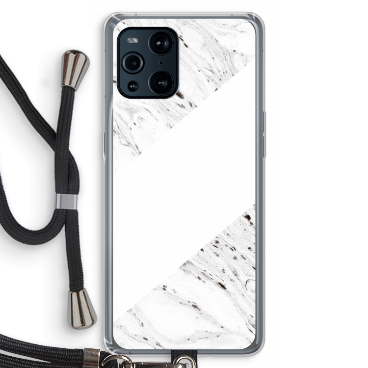 Biggest stripe: Oppo Find X3 Pro Transparant Hoesje met koord