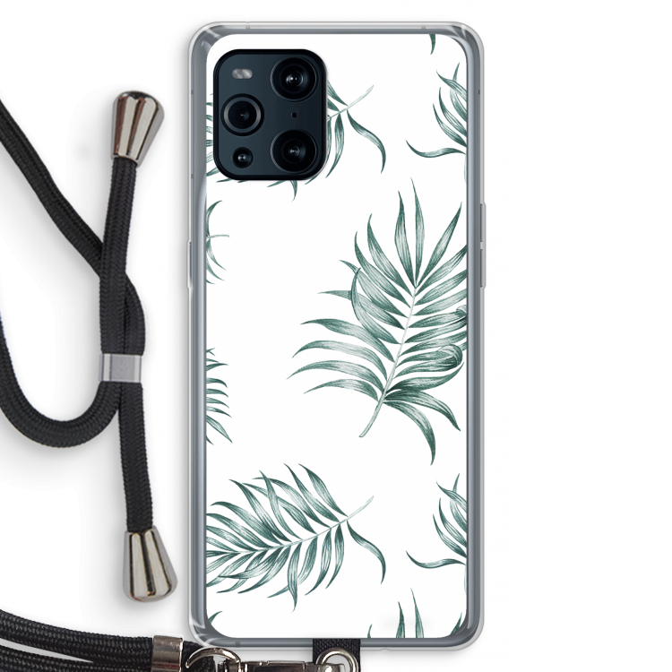 Simple leaves: Oppo Find X3 Pro Transparant Hoesje met koord