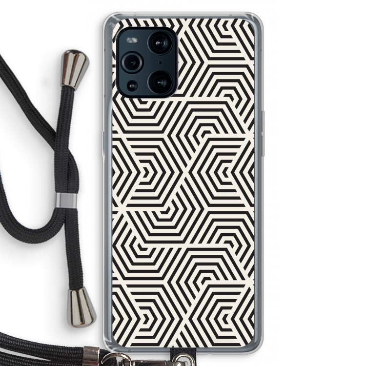 Magic pattern: Oppo Find X3 Pro Transparant Hoesje met koord