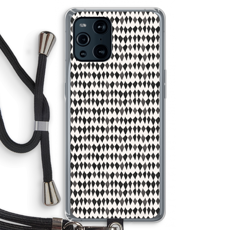 Crazy shapes: Oppo Find X3 Pro Transparant Hoesje met koord