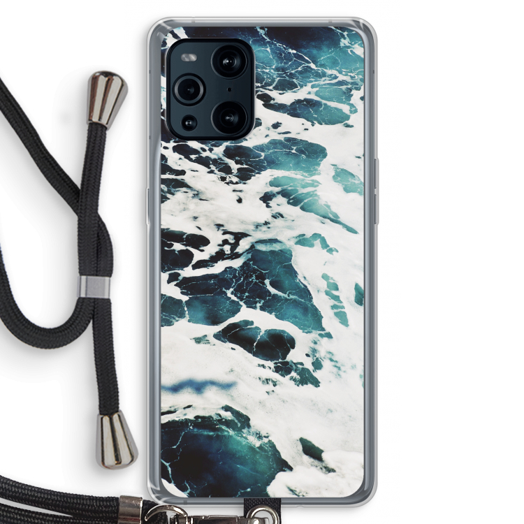 Golven: Oppo Find X3 Pro Transparant Hoesje met koord