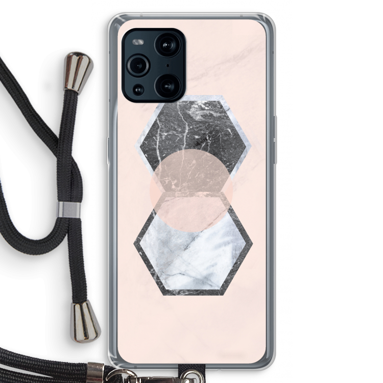 Creatieve toets: Oppo Find X3 Pro Transparant Hoesje met koord