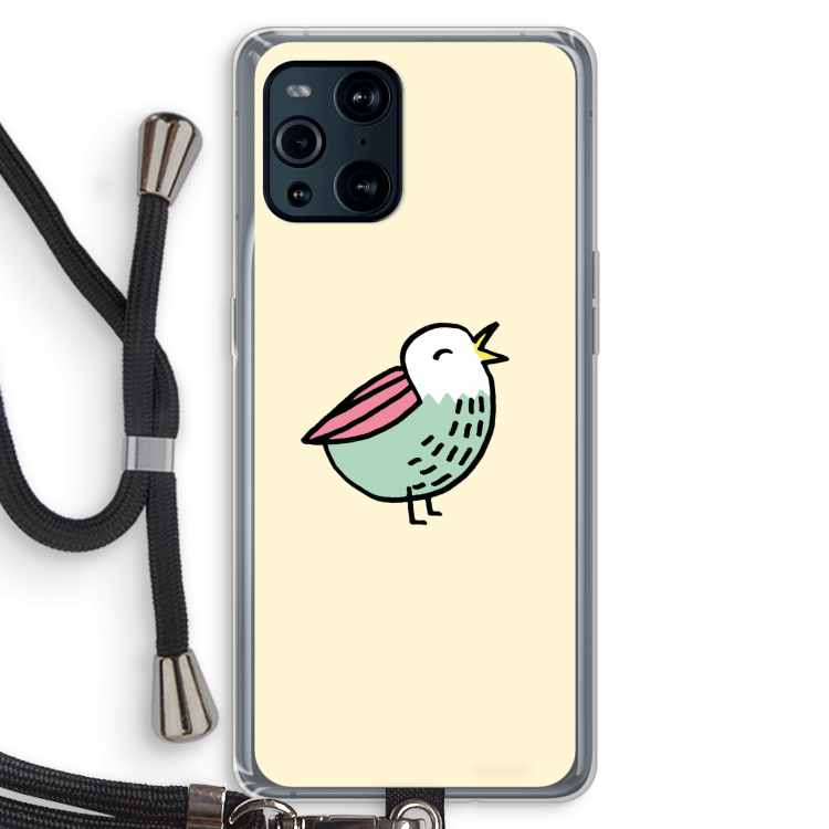 Birdy: Oppo Find X3 Pro Transparant Hoesje met koord