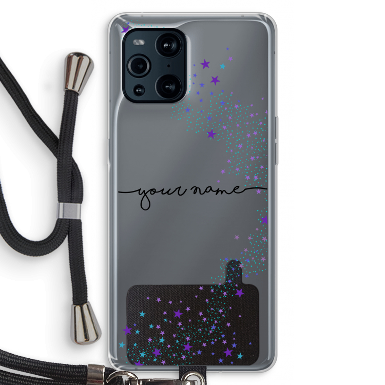 Sterren: Oppo Find X3 Pro Transparant Hoesje met koord