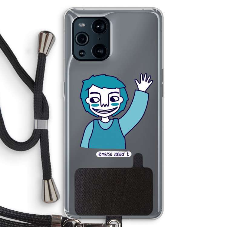 Zwaai: Oppo Find X3 Pro Transparant Hoesje met koord