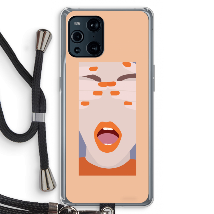 Surprise: Oppo Find X3 Pro Transparant Hoesje met koord