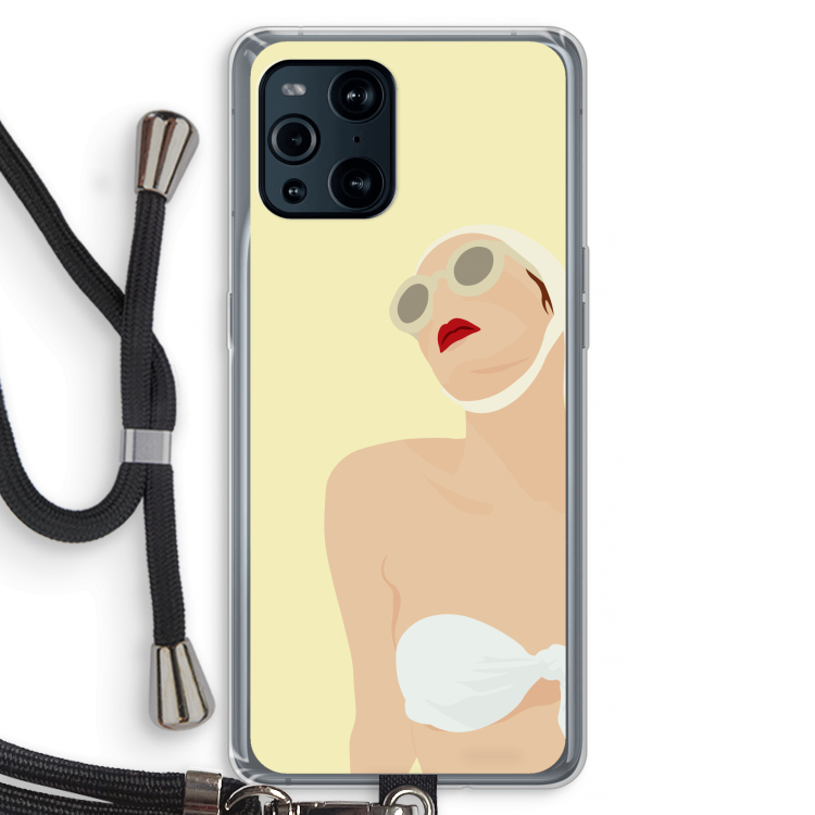 Summer: Oppo Find X3 Pro Transparant Hoesje met koord